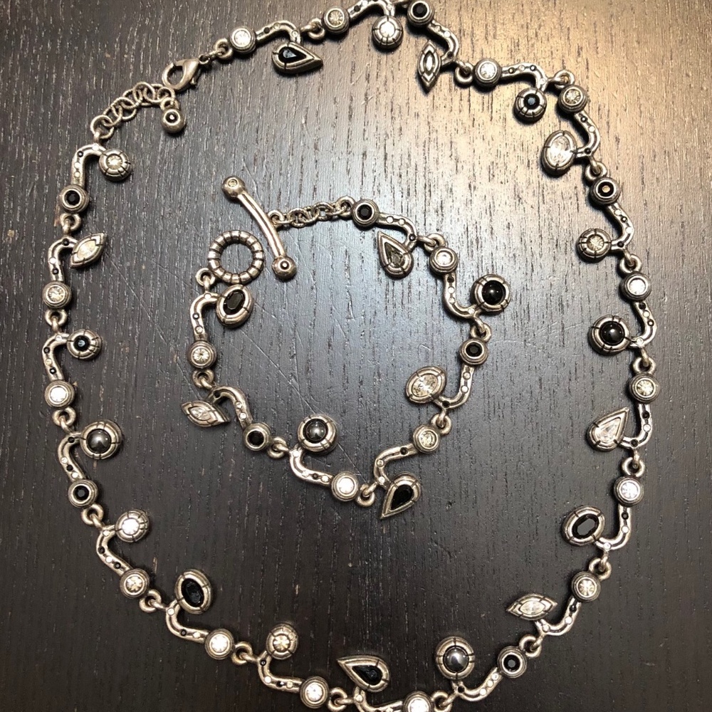 Patricia Locke Signed Necklace and Bracelet Swarovski Crystals